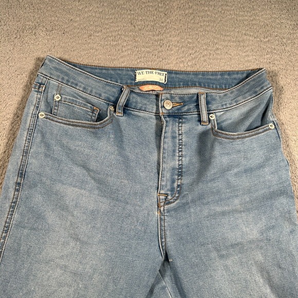 We The free Grvy High Rise Super Skinny Jeans Women's 30 Blue Denim 5-Pockets - Picture 2 of 10